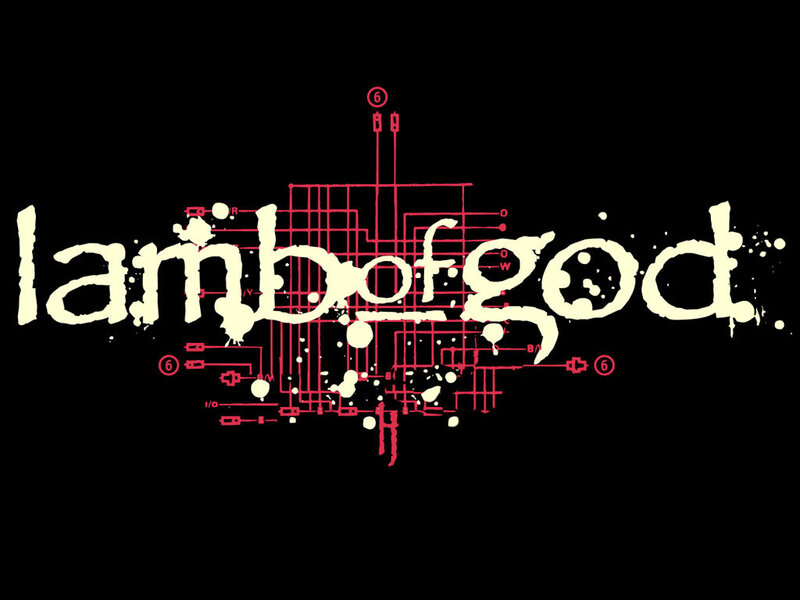 Lamb of God logo with circuit design