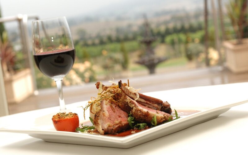 Lamb with red wine