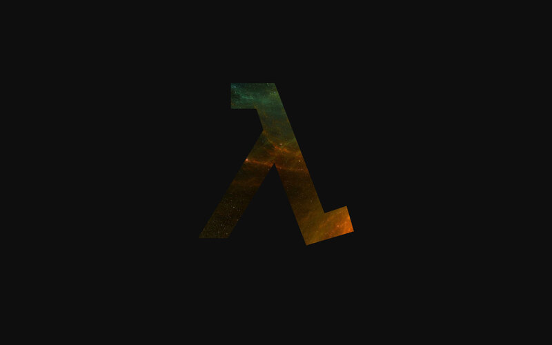 Lambda Symbol with Galaxy
