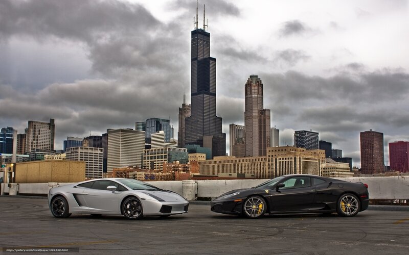 Lamborghini and Ferrari in Chicago