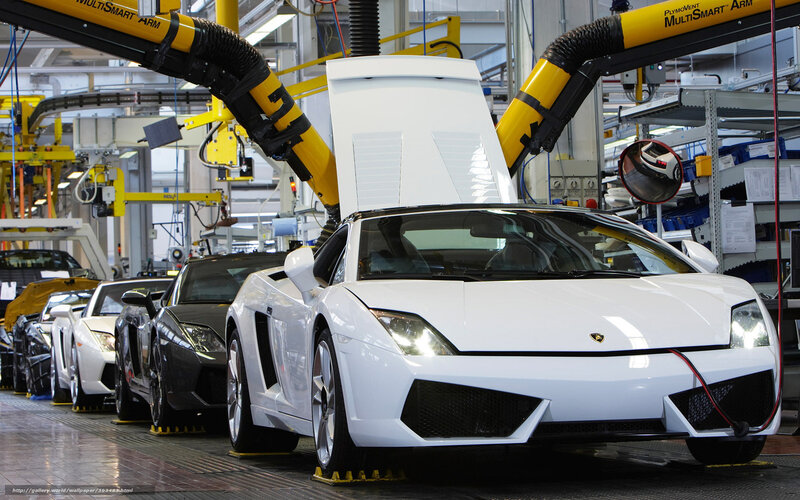 Lamborghini assembly line