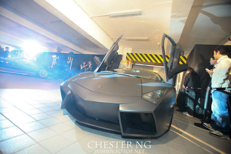 Lamborghini at an indoor event