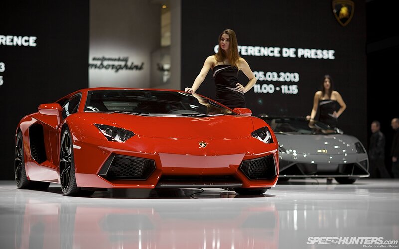 Lamborghini Aventador at auto show