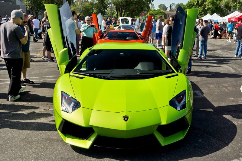 Lamborghini Aventador at car show