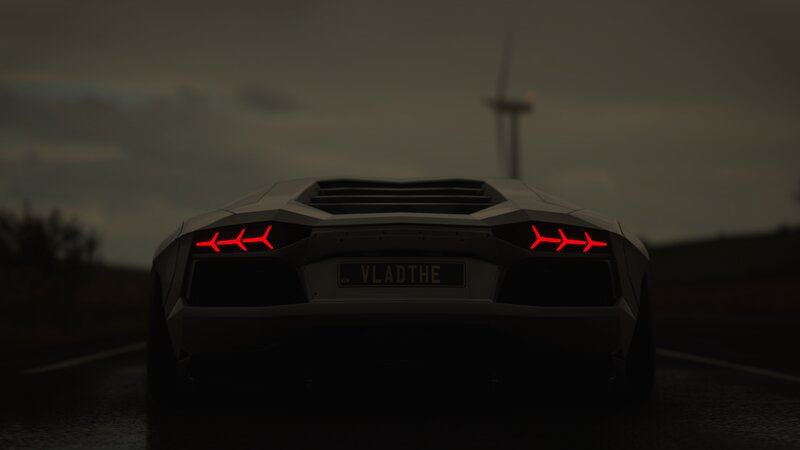 Lamborghini Aventador — Black, Dark