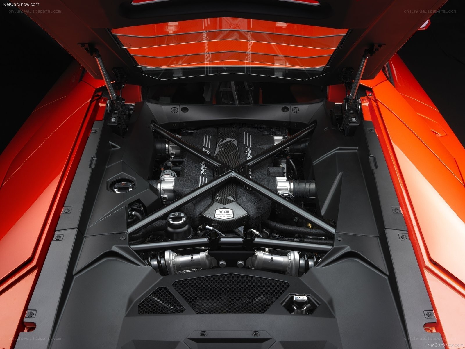 Lamborghini Aventador engine bay