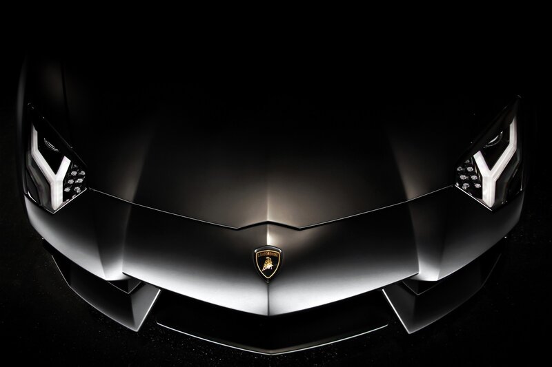Lamborghini Aventador Front — Black