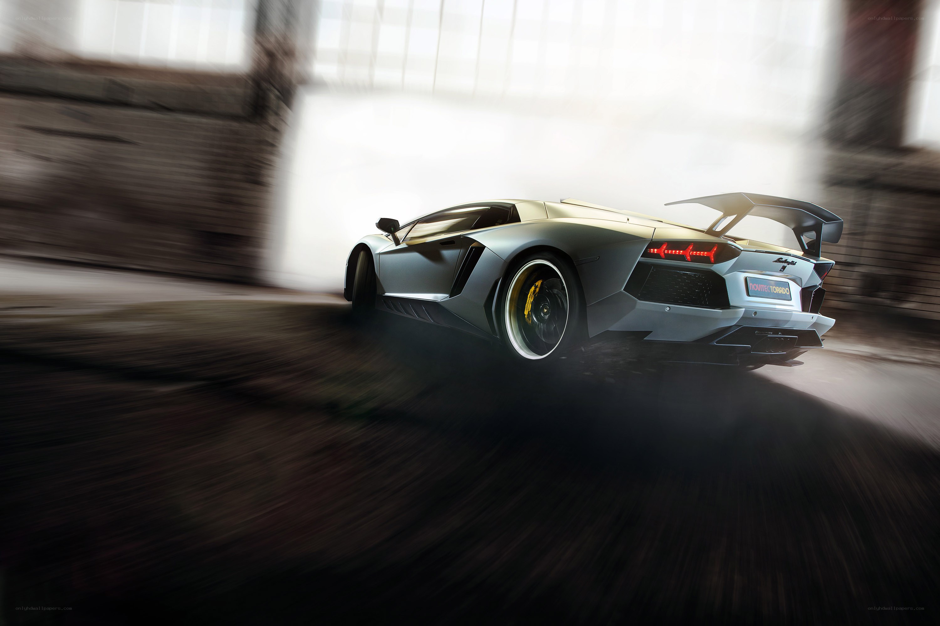 Lamborghini Aventador in motion