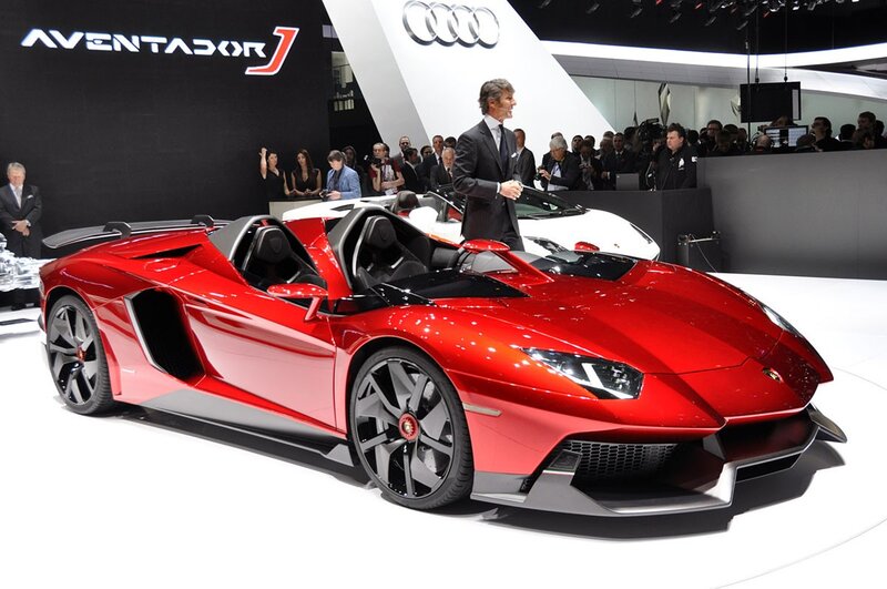 Lamborghini Aventador J at auto show