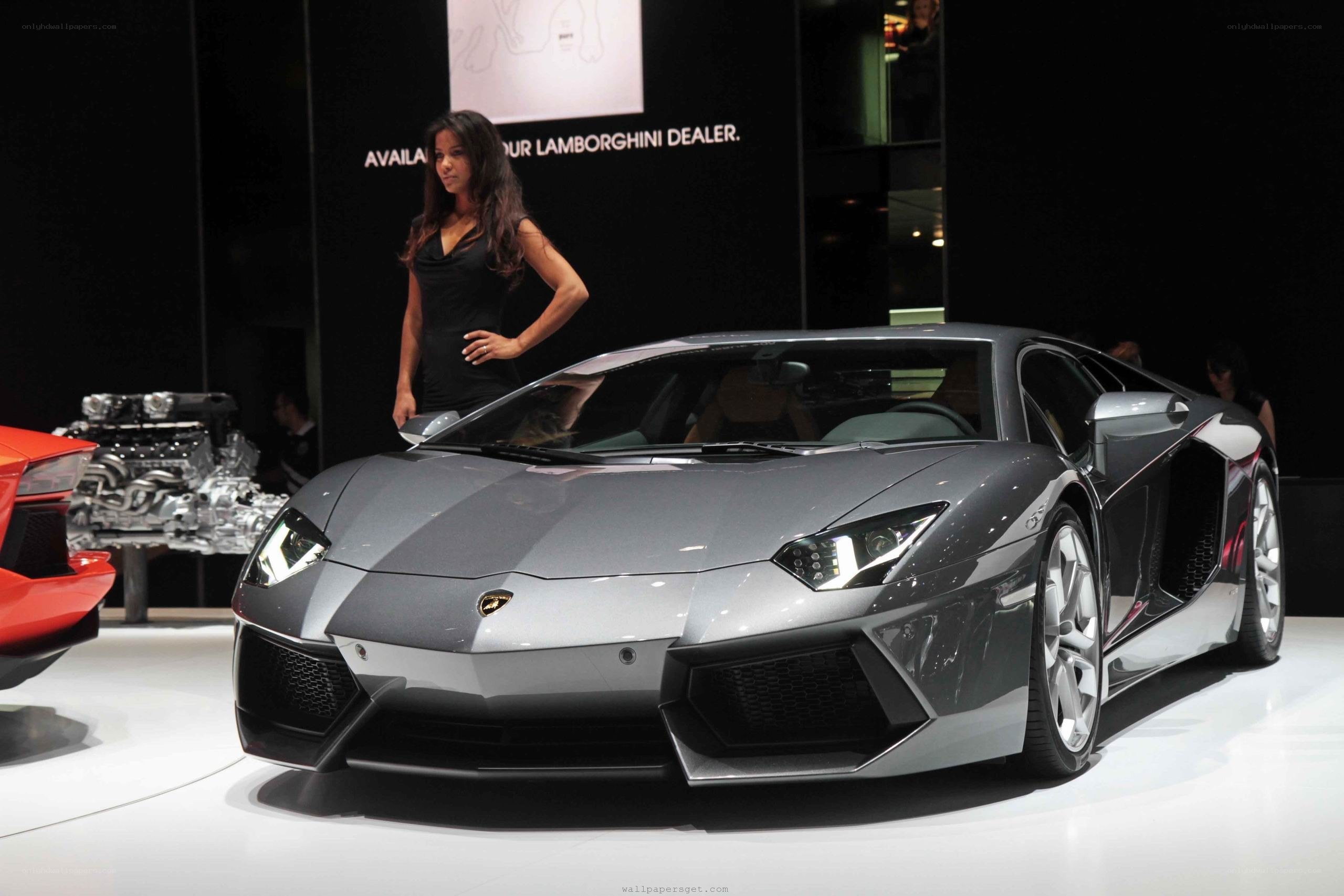 Lamborghini Aventador on display