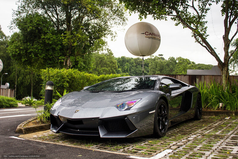 Lamborghini Aventador parked outside