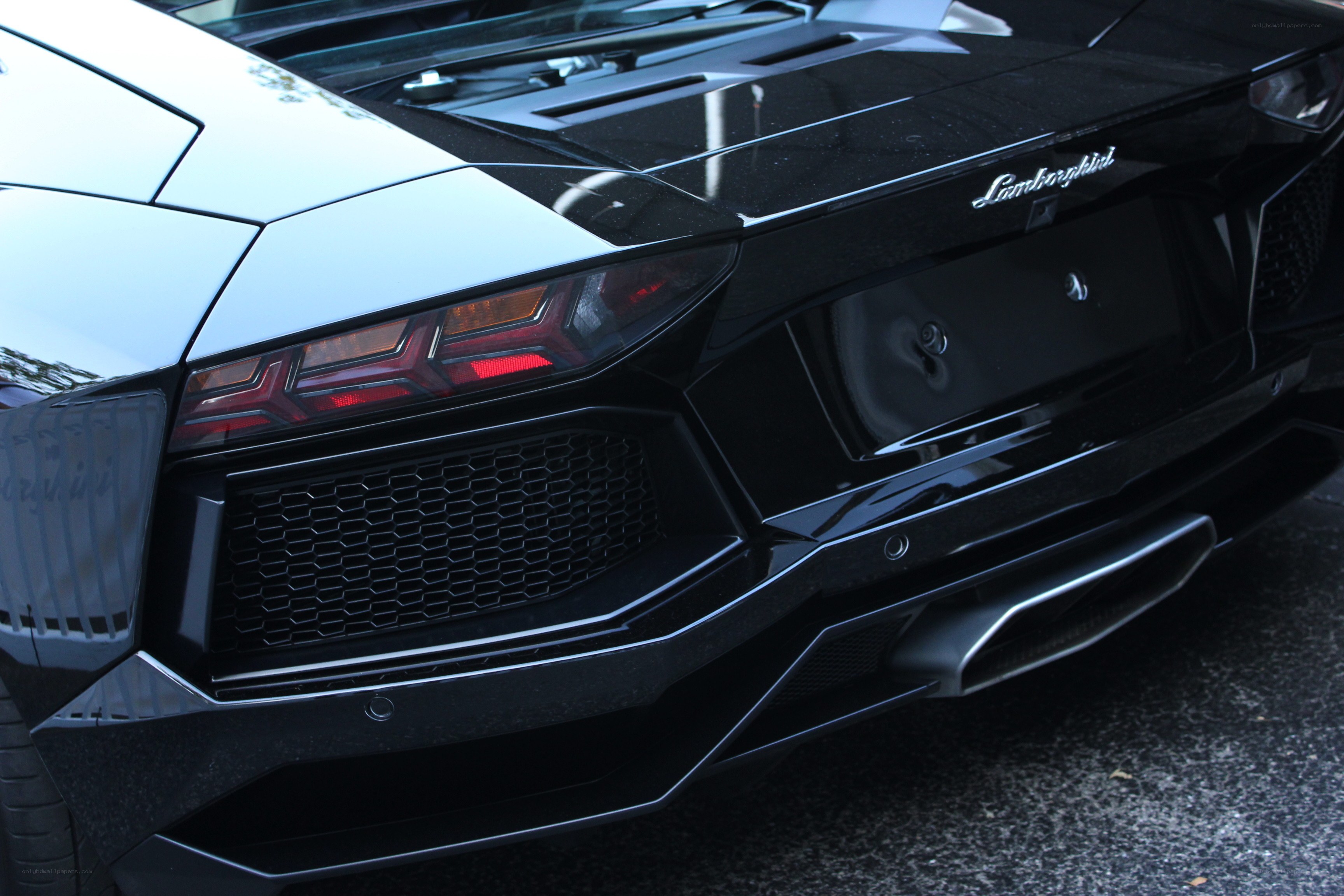 Lamborghini Aventador rear view