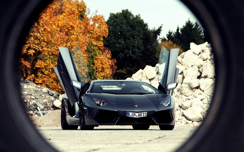 Lamborghini Aventador with doors open