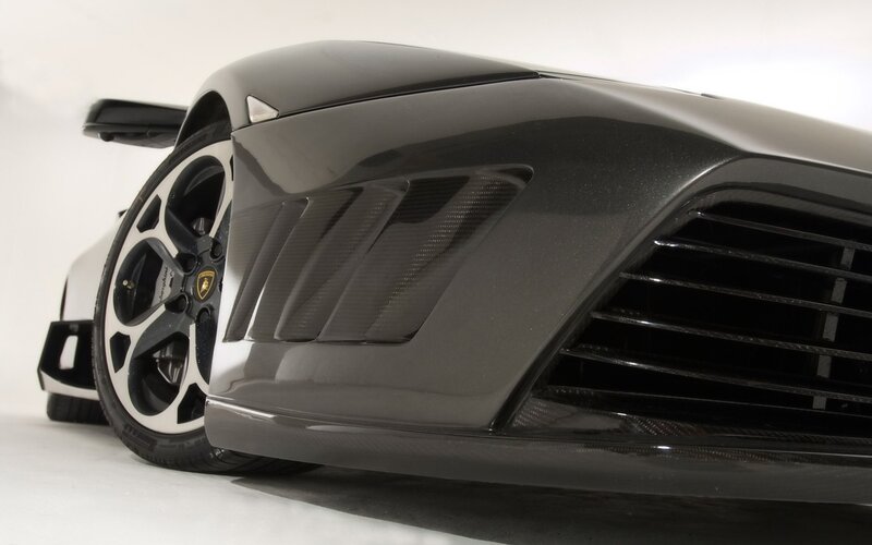 Lamborghini Car Front — Black, Dramatic