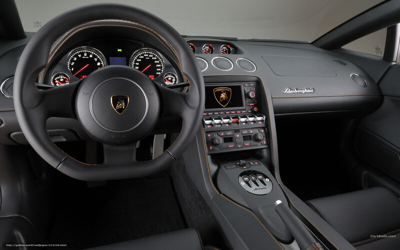 Lamborghini Car Interior — Black, Modern, Photograph