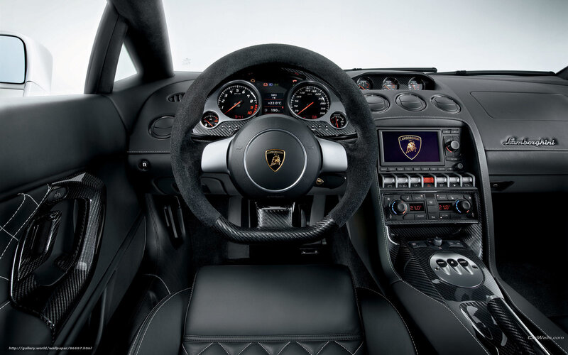 Lamborghini Car Interior — Black, Modern