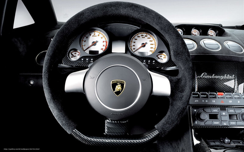 Lamborghini Car Interior — Black, Sleek, Photograph