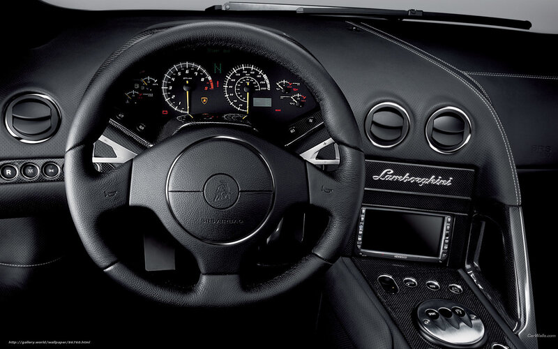 Lamborghini Car Interior — Black, Sleek