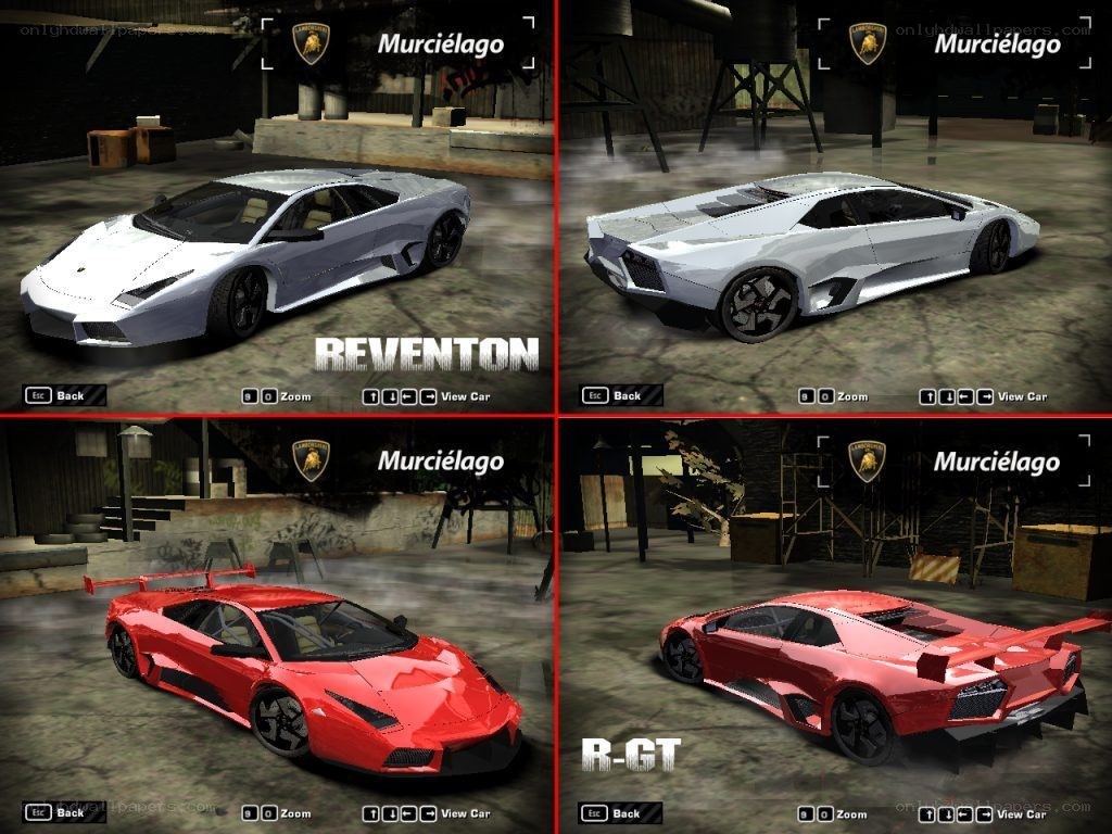 Lamborghini car models in game