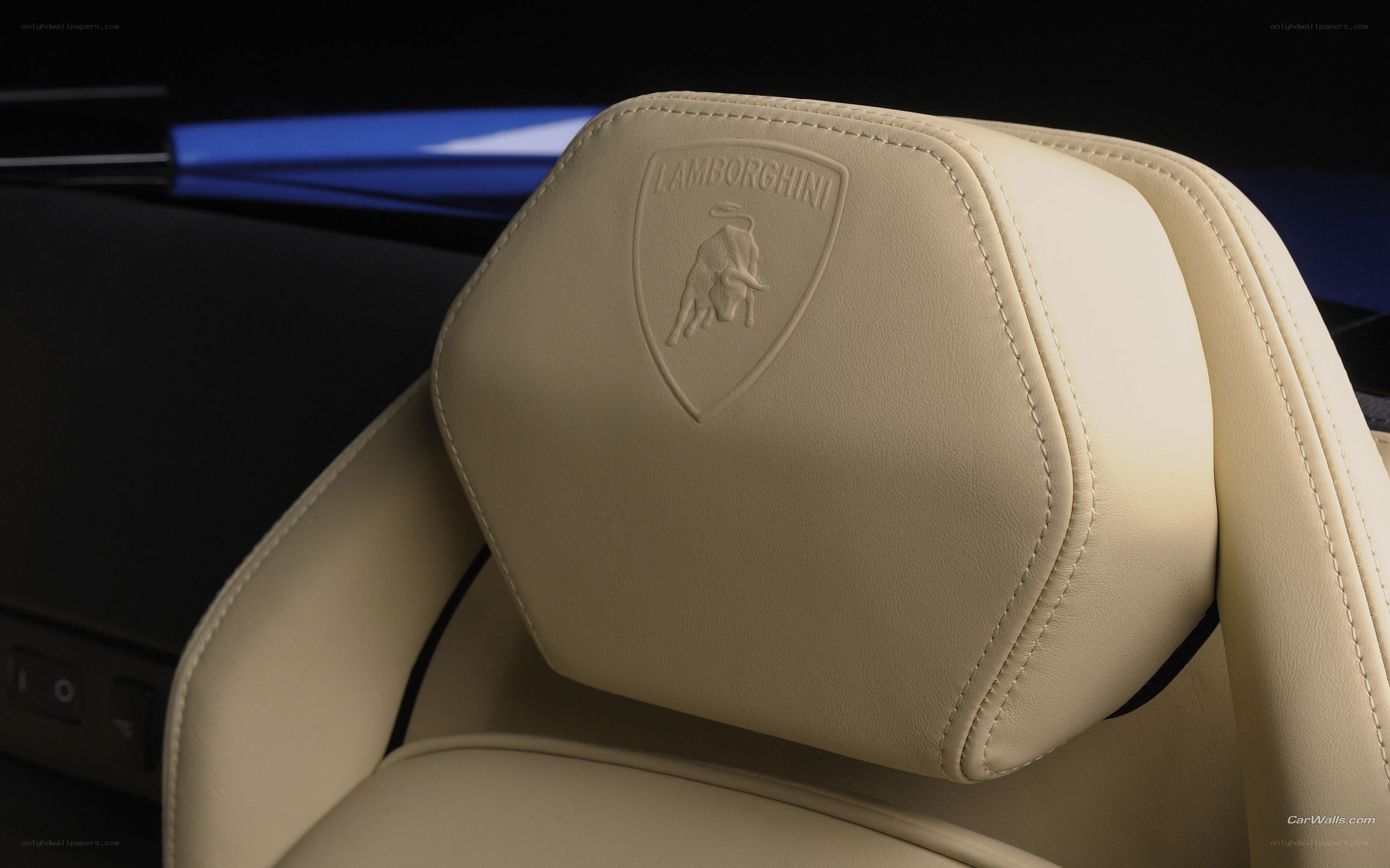 Lamborghini car seat headrest