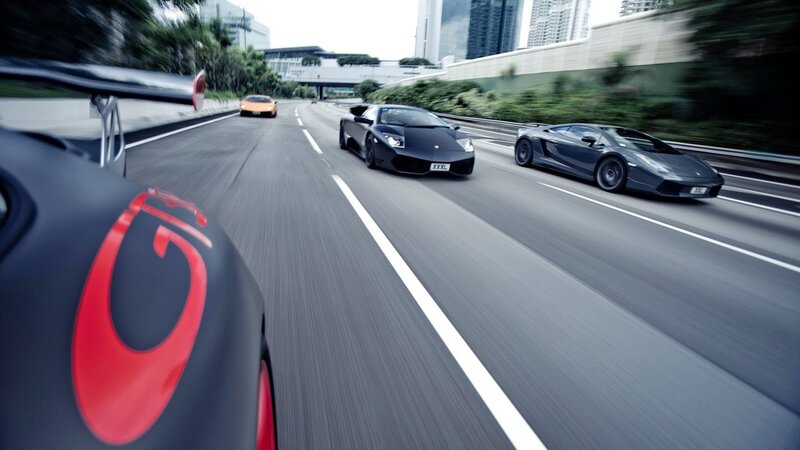 Lamborghini Cars on Highway