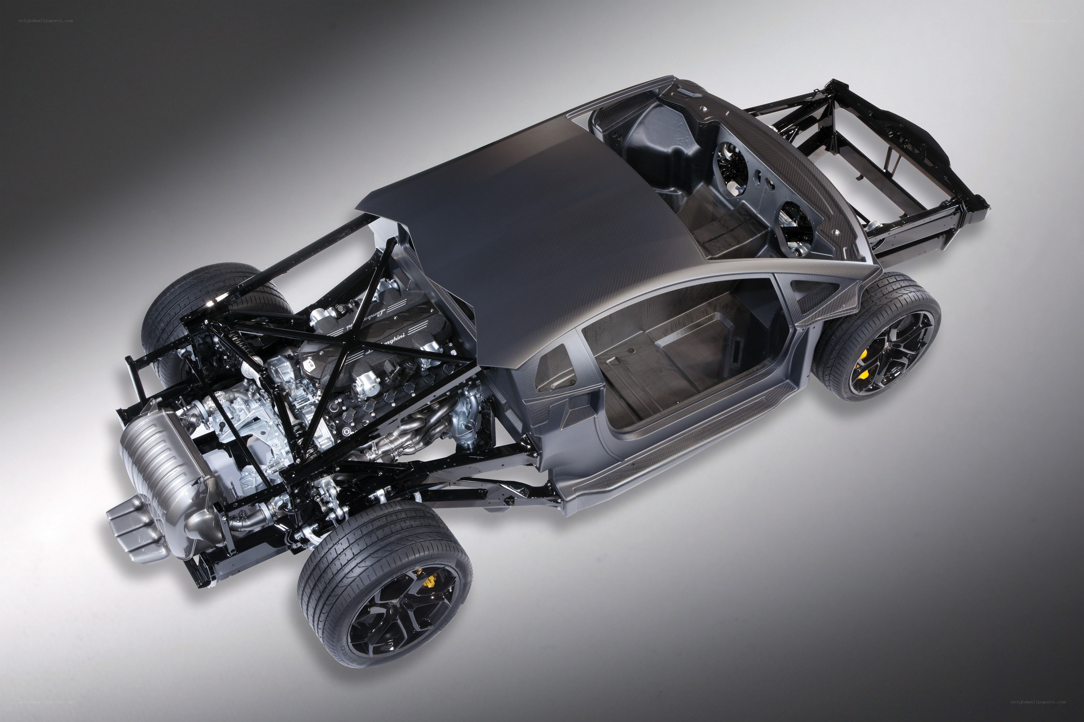 Lamborghini chassis and engine