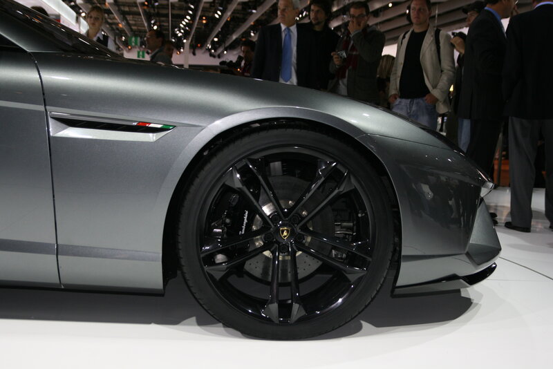 Lamborghini concept car at auto show
