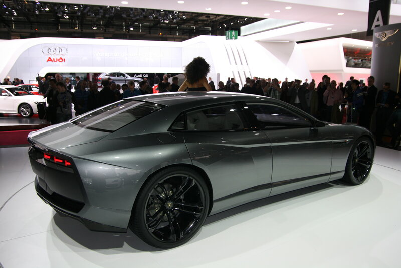 Lamborghini concept car at auto show
