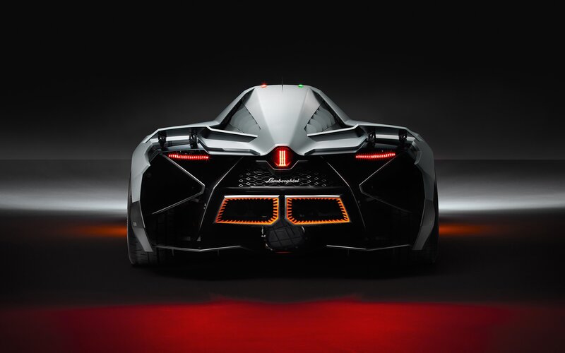 Lamborghini Concept Car — Black, Dramatic, Photograph