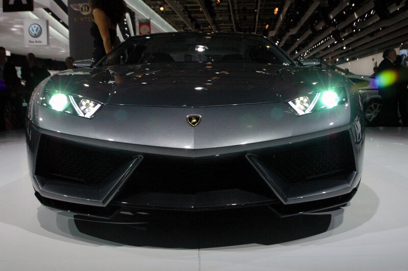 Lamborghini Concept Car — Gray, Dramatic, Photograph