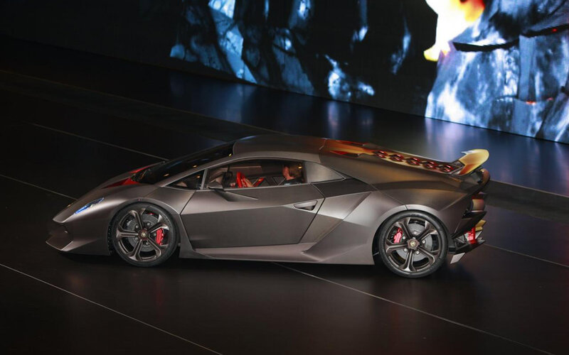 Lamborghini Concept Car — Gray, Dramatic