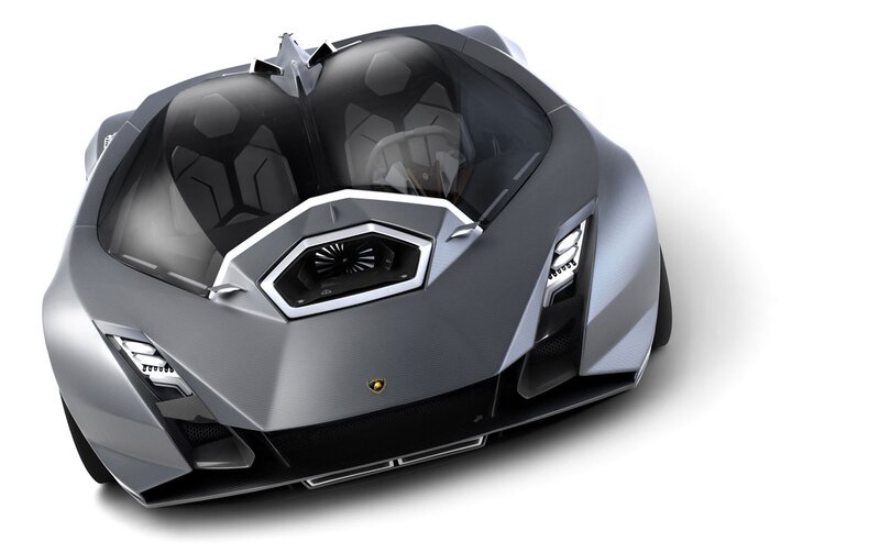 Lamborghini Concept Car — Gray, Futuristic, 3d Render