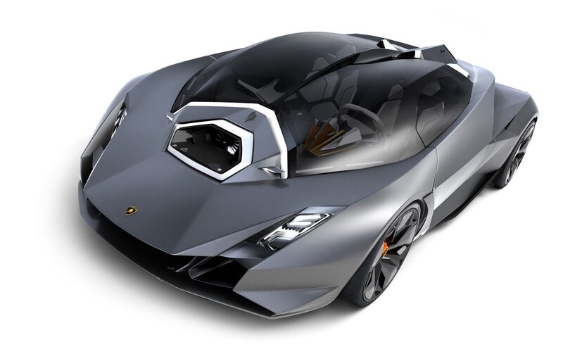 Lamborghini Concept Car — Gray, Futuristic