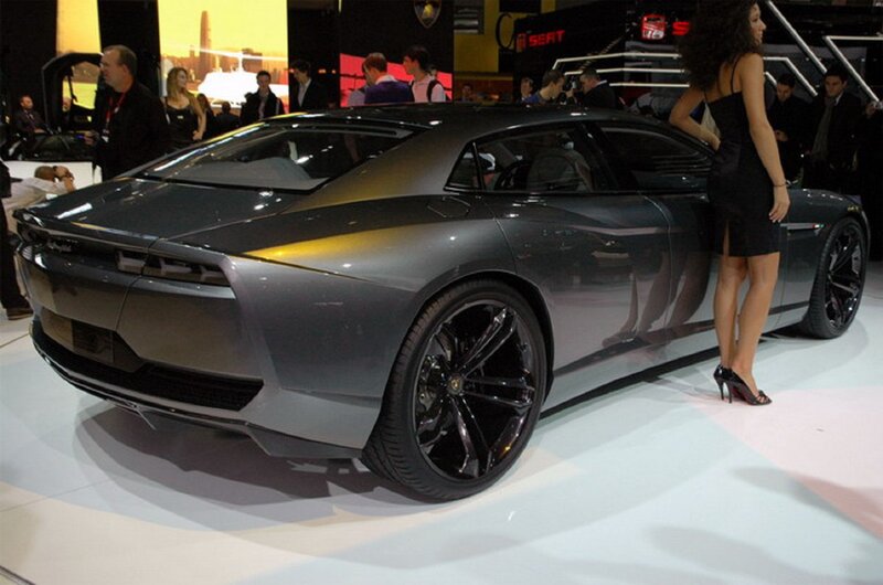 Lamborghini Concept Car — Gray, Showroom