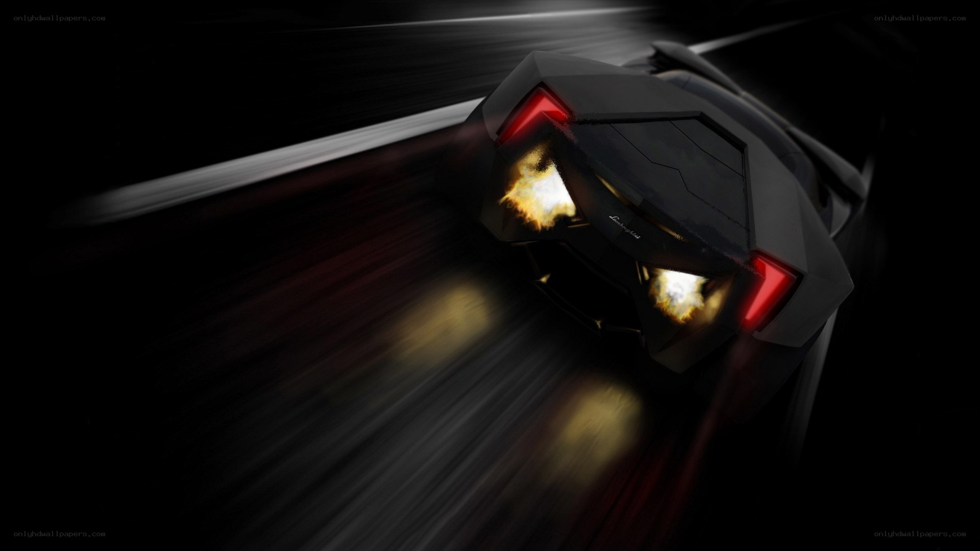 Lamborghini concept car in motion