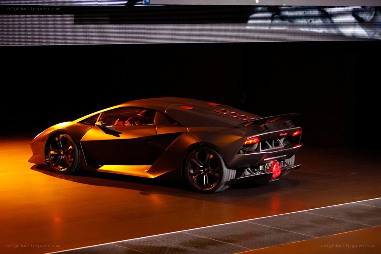 Lamborghini concept car on display