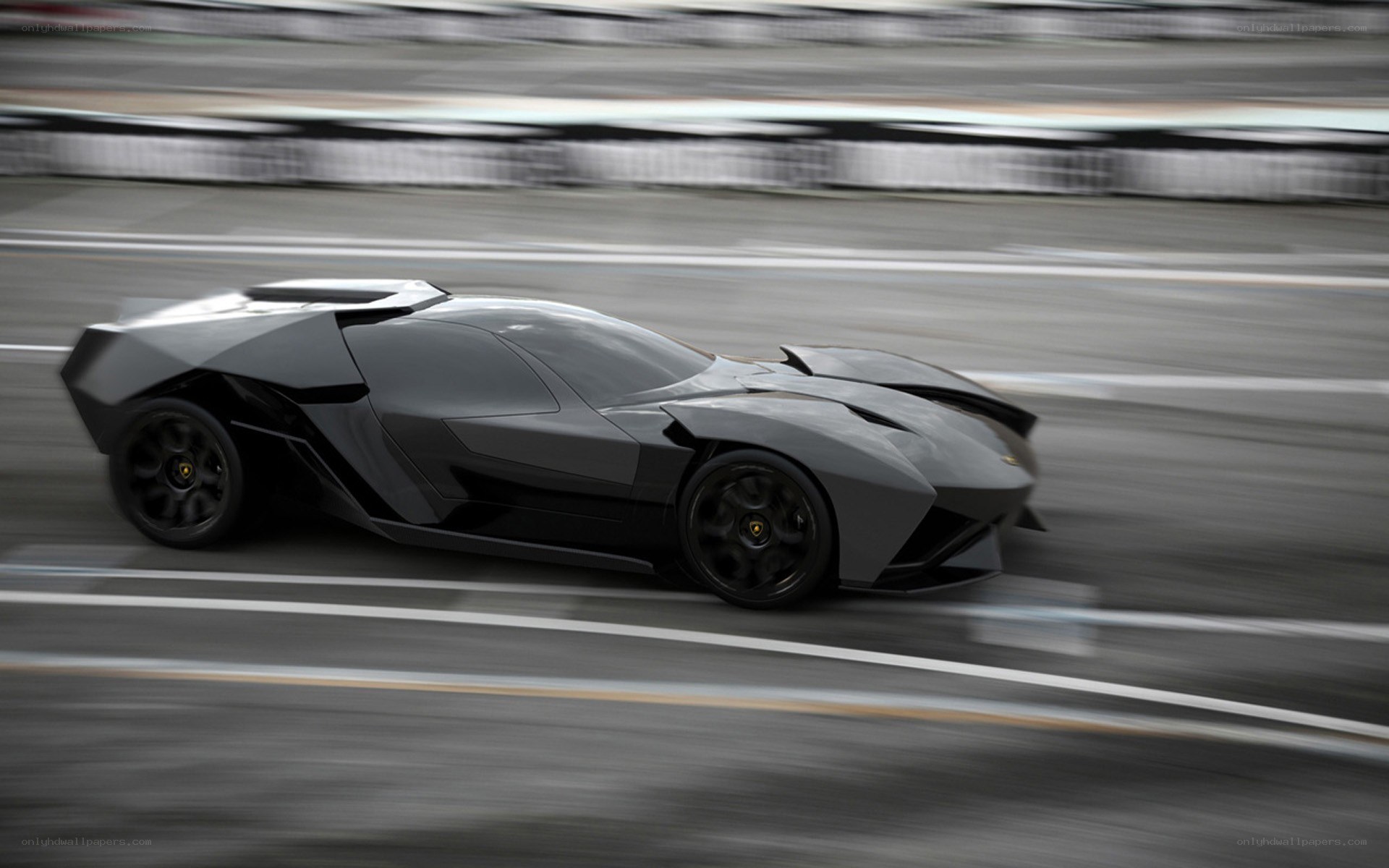 Lamborghini concept car on track