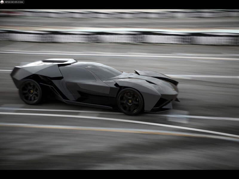 Lamborghini concept car on track
