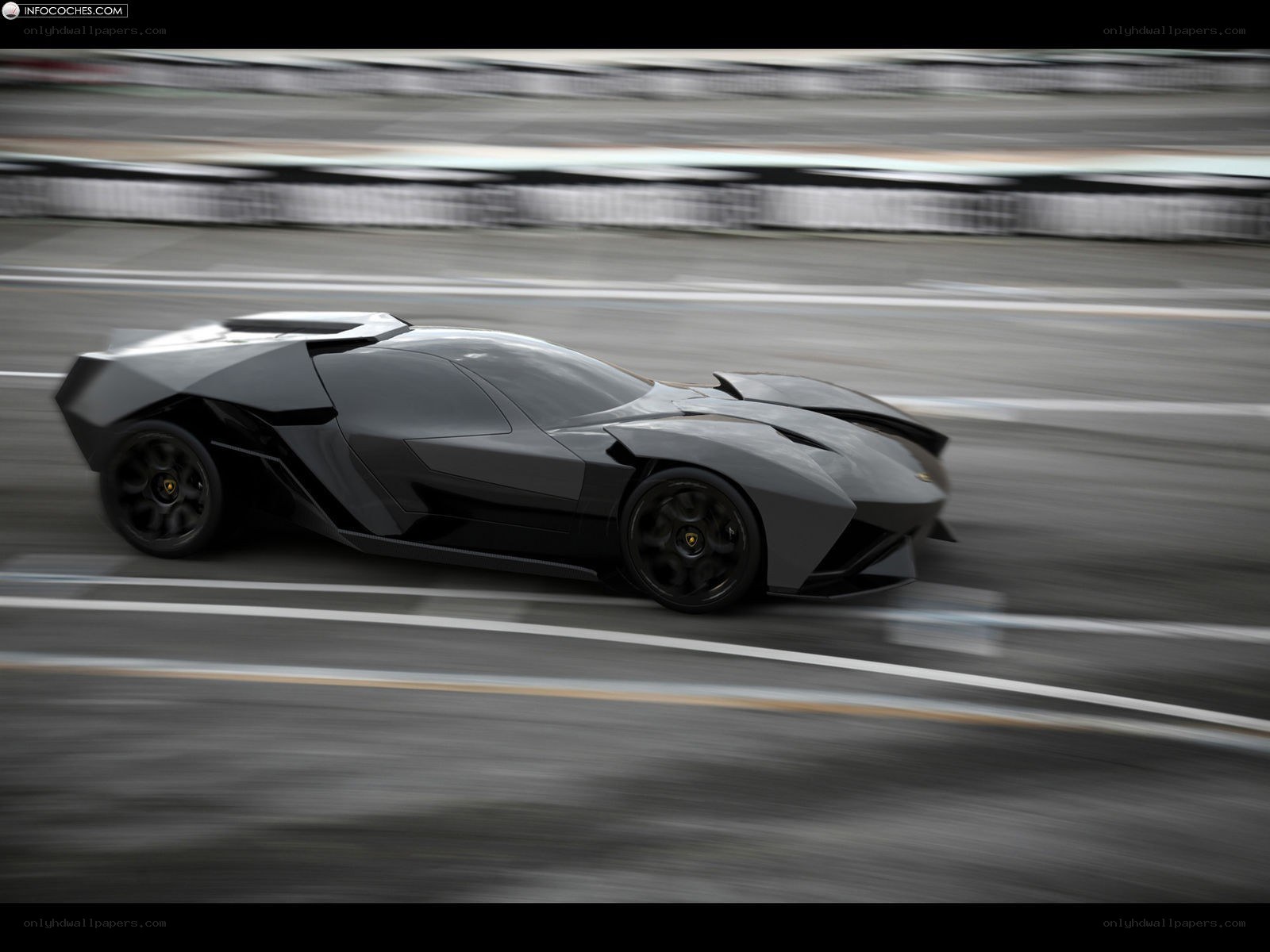 Lamborghini concept car on track