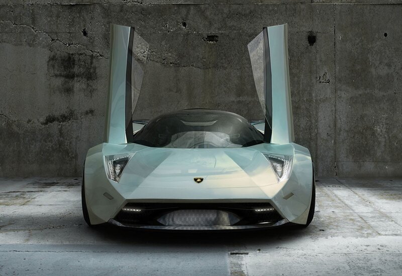 Lamborghini Concept Car — Silver