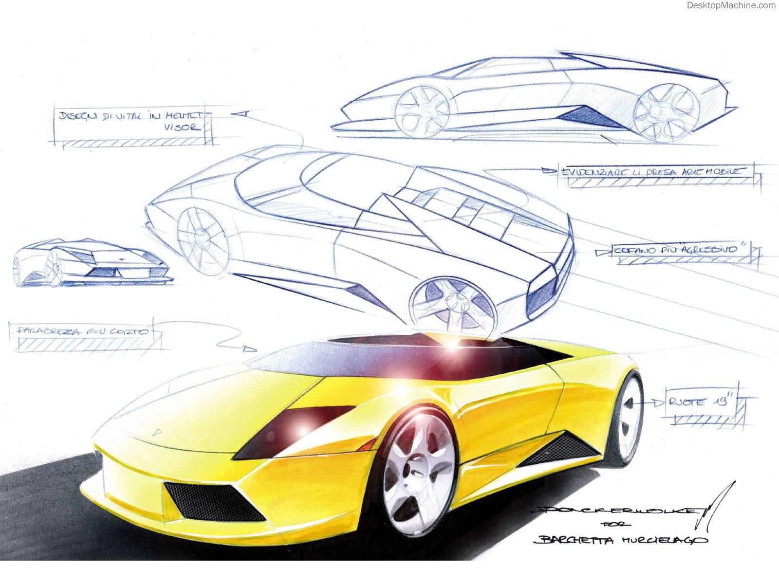 Lamborghini concept car sketches