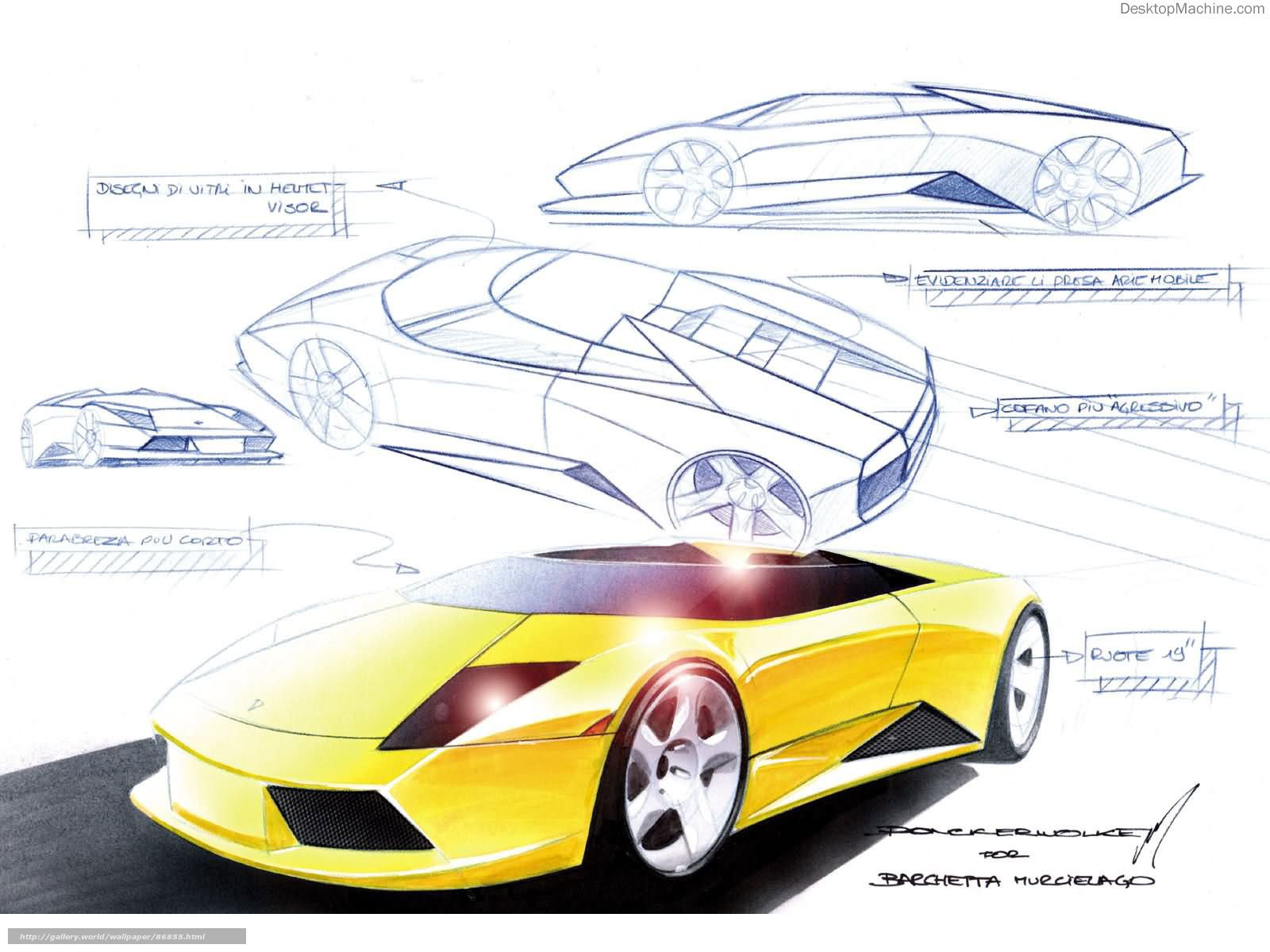 Lamborghini concept car sketches