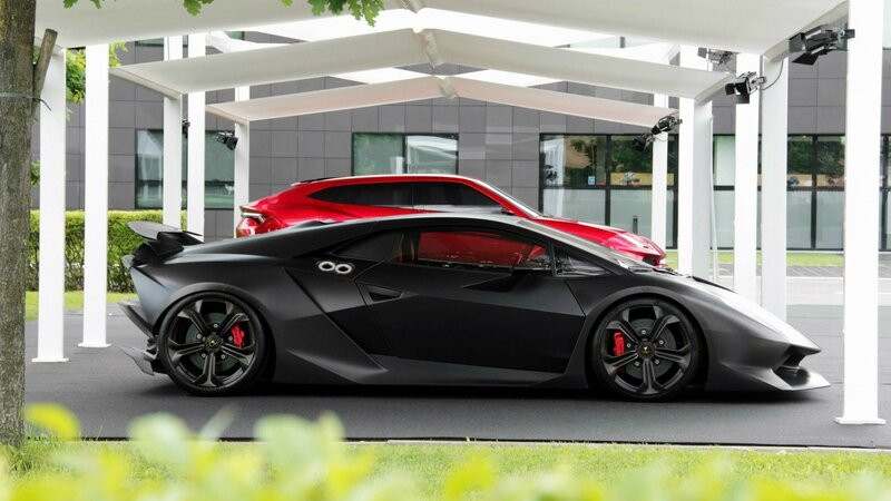 Lamborghini concept cars on display