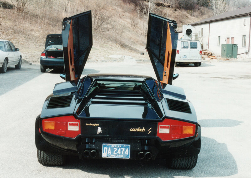Lamborghini Countach with doors open