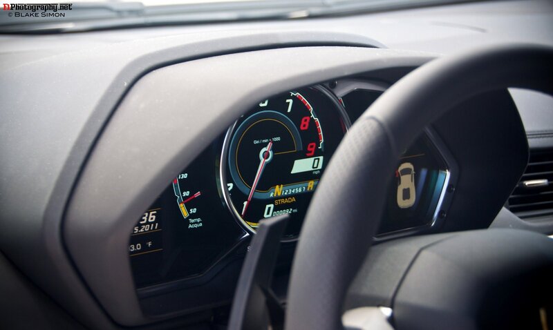 Lamborghini dashboard close-up