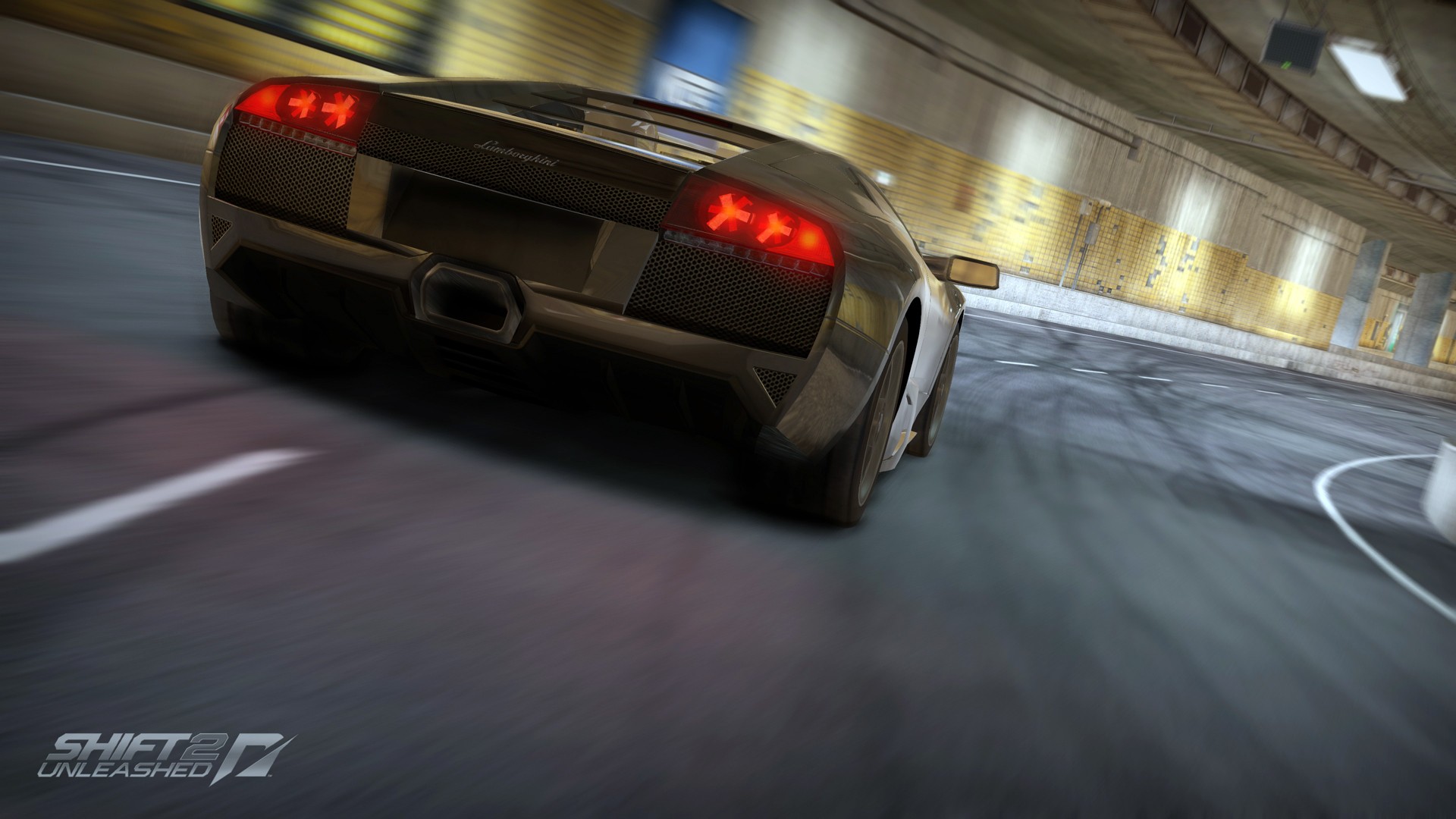 Lamborghini drifting in tunnel