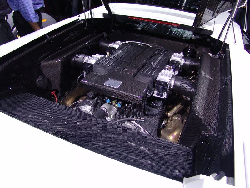 Lamborghini engine bay