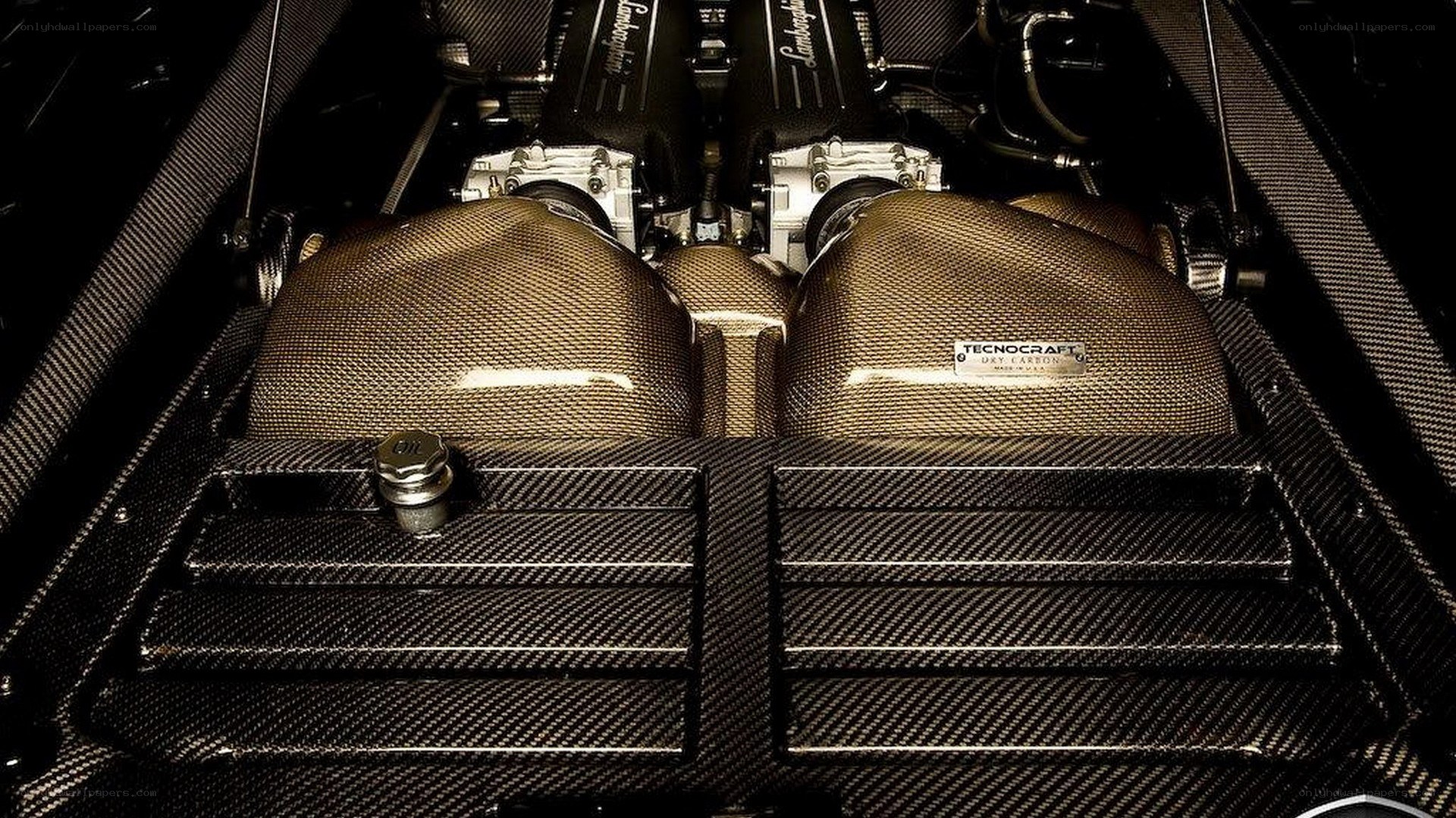 Lamborghini engine bay