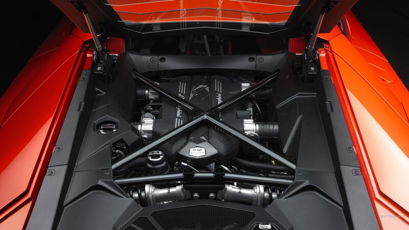 Lamborghini Engine Bay — Red