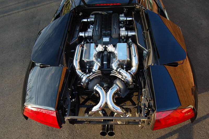 Lamborghini Engine — Black, Dramatic, Afternoon